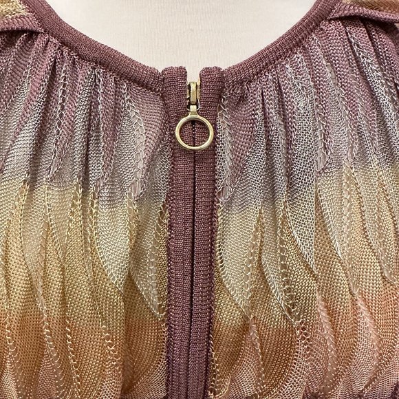 Missoni - capped sleeve tank with gold zipper - size US 6 - Picture 2 of 9